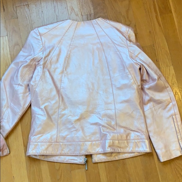 Pink leather jacket - Picture 4 of 5